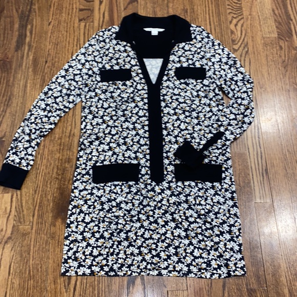 NWOT Diane von Furstenberg Dilly Berlin Meadow Silk Jersey Shift Mini Dress - Picture 4 of 11